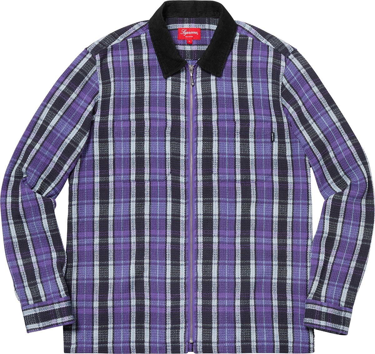 Plaid Thermal Zip Up Shirt view 2